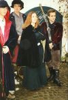 Die Baronin und ihre Geleit: ein Magier (Magnus Herrmann), der Vogt zu Gr�flich Thangolforst (Markus Blanke) und der Baron
zu Falado (Daniel Eck).