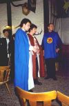 Eine albernische Delegation bei Reichsregentin Emer: Baron Stepahan (Markus Hattenkofer) und Baron Throndwig Helman von Lyngwyn (Andreas Kovermann)